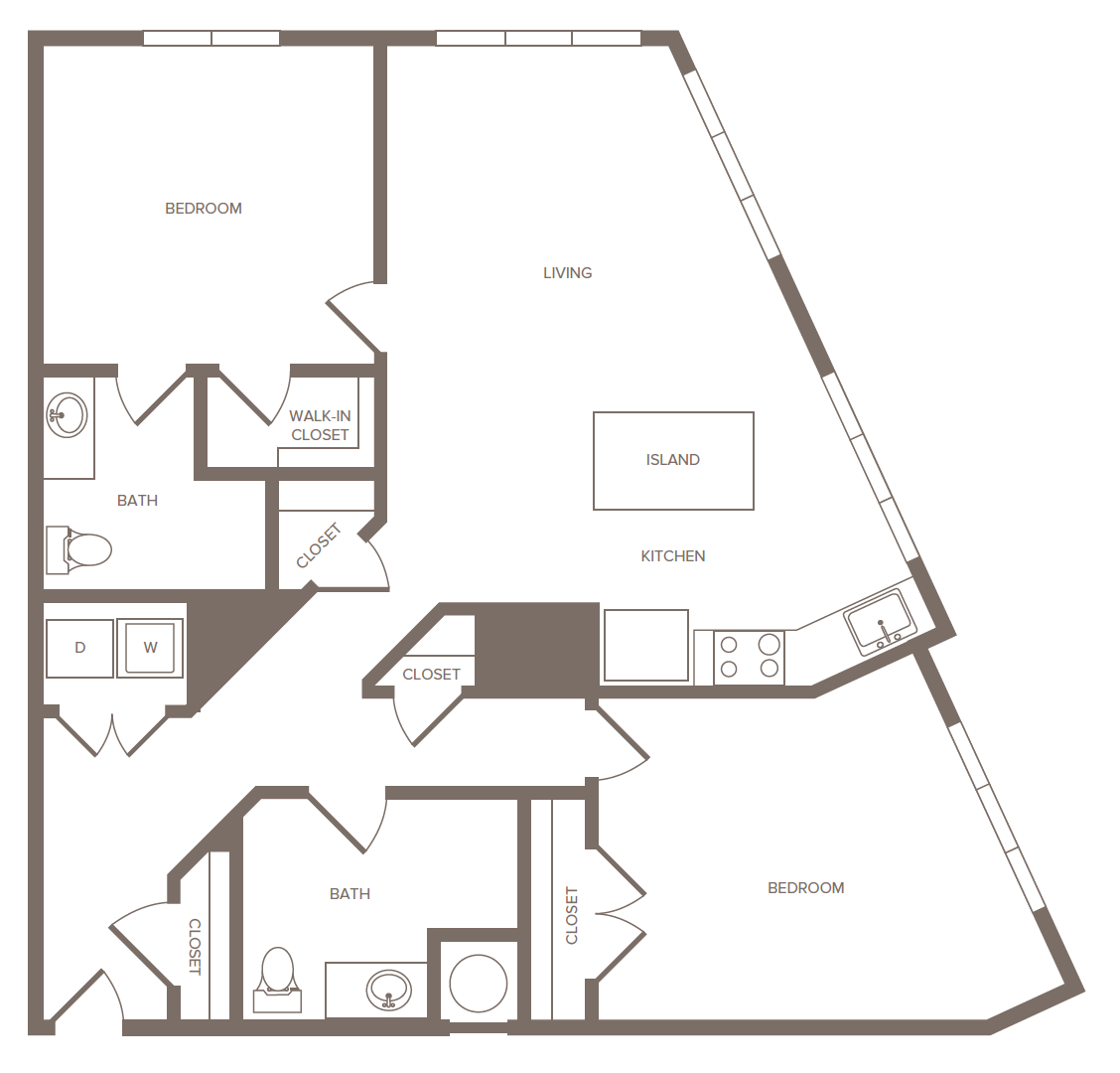 Floorplan for Apartment #2183, 2 bedroom unit at Halstead Parsippany